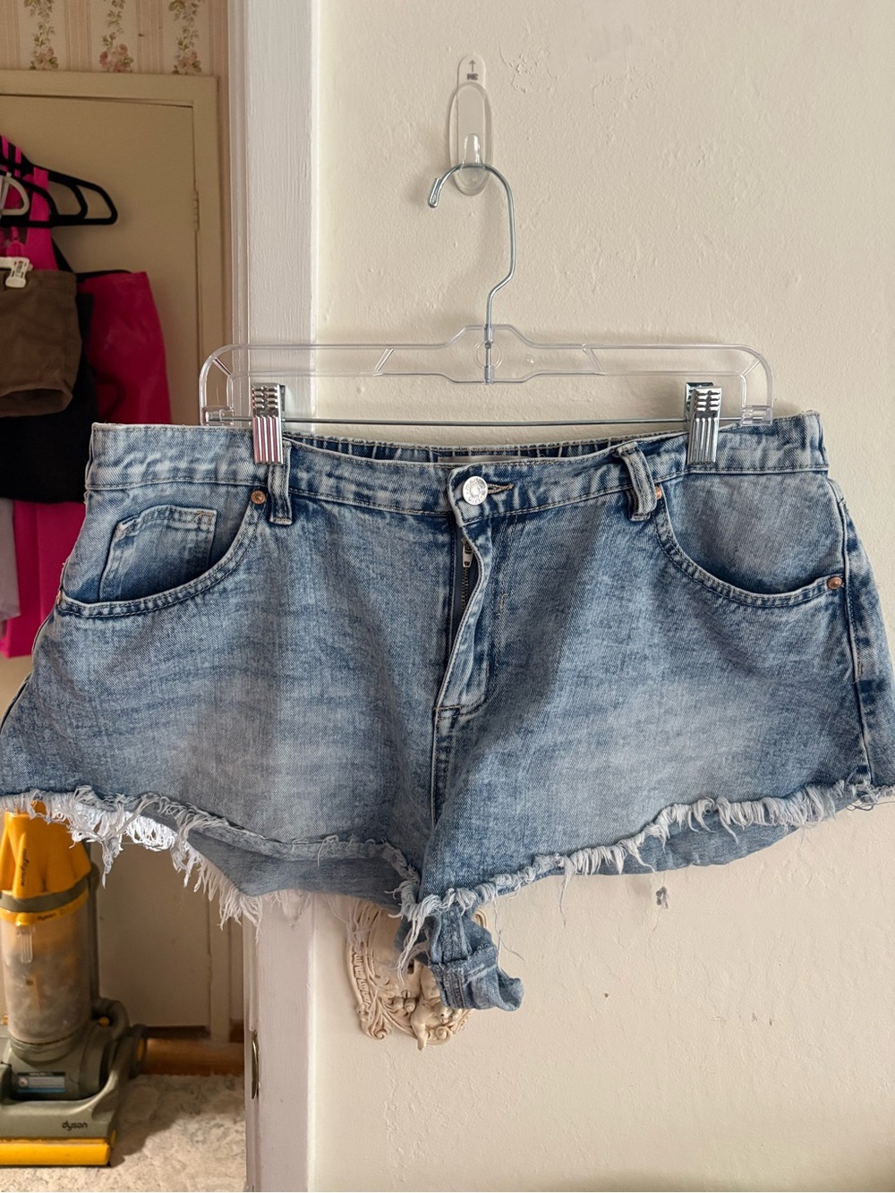 Madden Girl Light Blue Distressed Denim Shorts